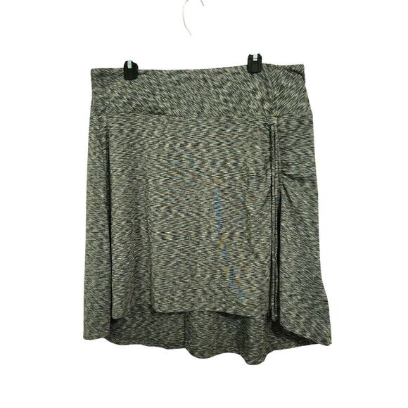 North Face Cypress Pull-On Ruched Tie Asymmetrical Stretch Grey Skirt Size XL - Picture 1 of 7